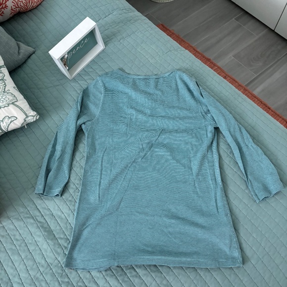Eddie Bauer 3/4 Sleeve Notch Neck Tee Sz L - Picture 4 of 6